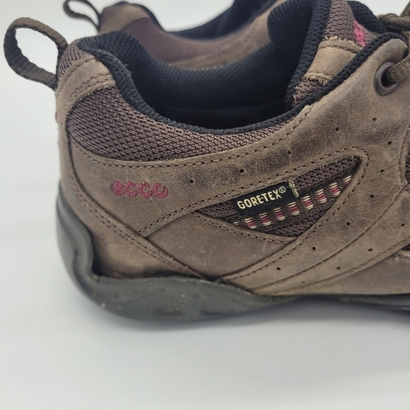 Ecco Womens Receptor Gortex Brown Suede Low Top Hiking Running Shoes 8 - 8.5 - Picture 14 of 14